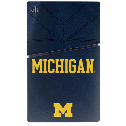 University of Michigan Blue Jersey PS5 Slim Digital Edition Console Skin