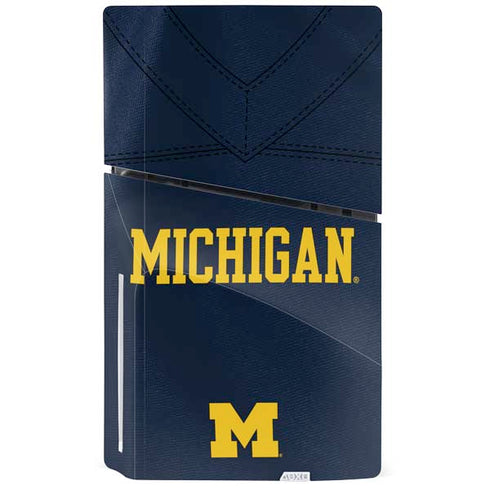 University of Michigan Blue Jersey PS5 Slim Disk Console Skin