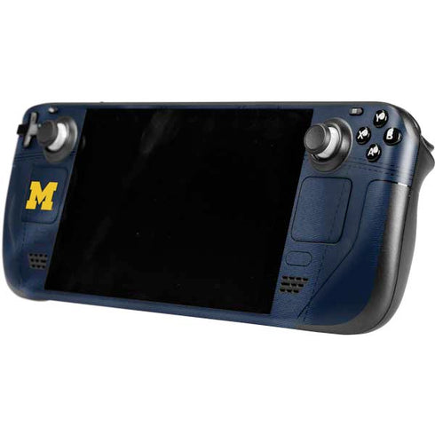 University of Michigan Blue Jersey Steam Deck Handheld Gaming Computer OLED Skin