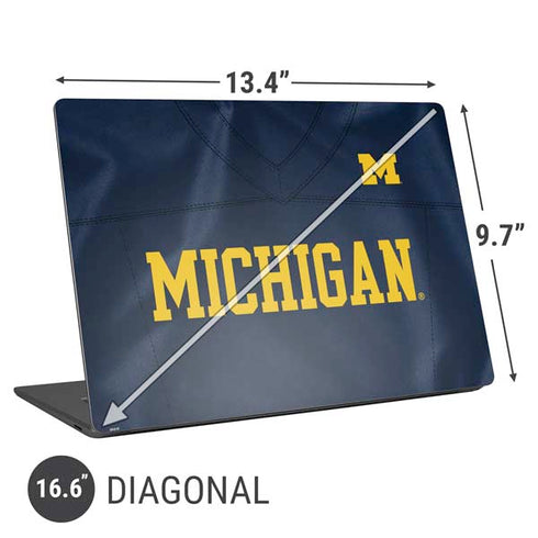 University of Michigan Blue Jersey Universal Laptop 16.6in (13.4 x 9.7in) Skin