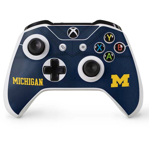 University of Michigan Blue Jersey Xbox One S Console and Controller Bundle Skin