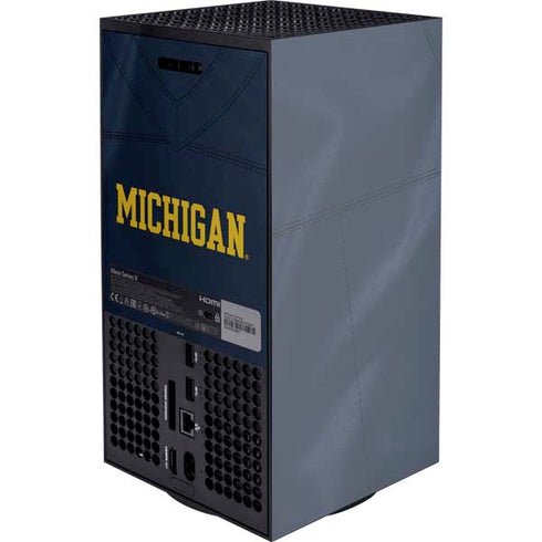 University of Michigan Blue Jersey Xbox Series X Console Skin
