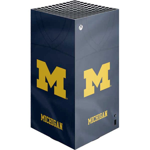 University of Michigan Blue Jersey XBox Series X Digital Edition Console Skin