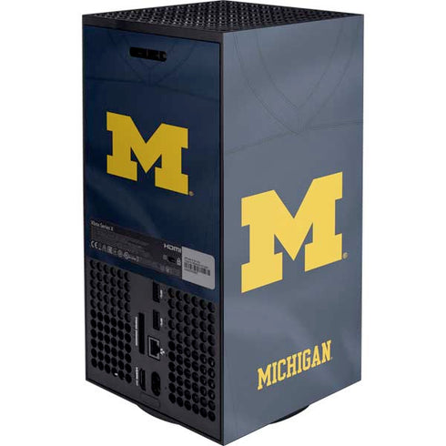 University of Michigan Blue Jersey XBox Series X Digital Edition Console Skin