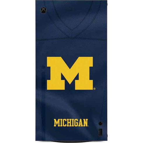 University of Michigan Blue Jersey XBox Series X Digital Edition Console Skin