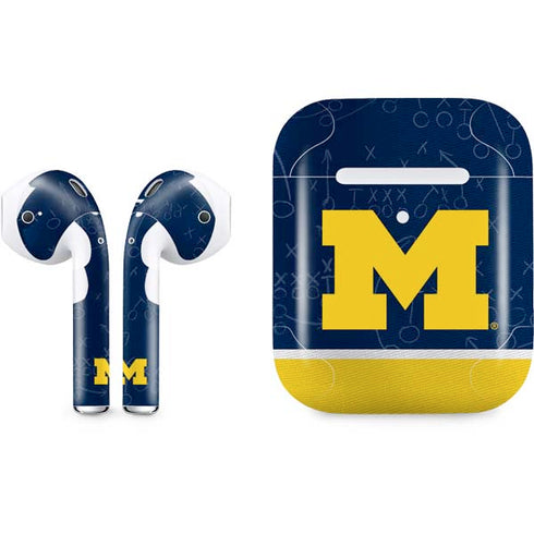 University of Michigan Jersey Split Apple AirPods 2 Skin