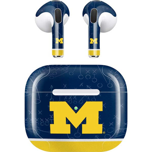 University of Michigan Jersey Split Apple AirPods (3rd Gen 2021) Skin