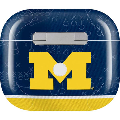 University of Michigan Jersey Split Apple AirPods (3rd Gen 2021) Skin