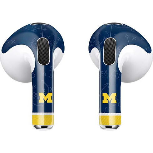 University of Michigan Jersey Split Apple AirPods (3rd Gen 2021) Skin