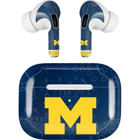 University of Michigan Jersey Split Apple AirPods Pro Skin