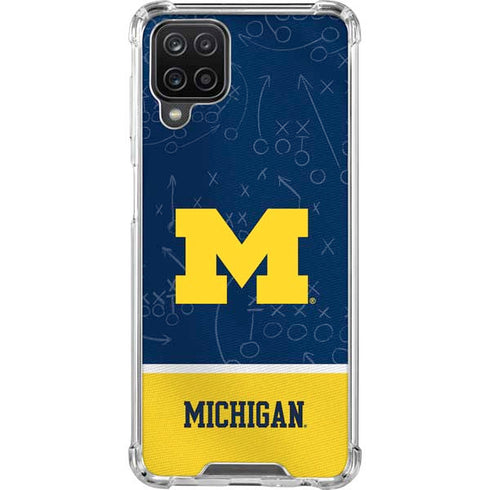 University of Michigan Jersey Split Galaxy A12 Clear Case