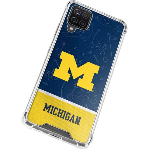 University of Michigan Jersey Split Galaxy A12 Clear Case