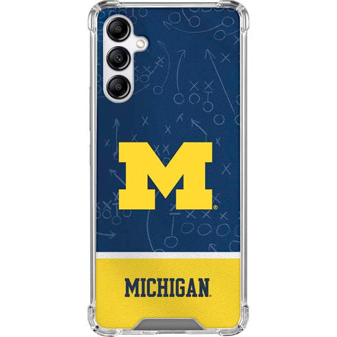 University of Michigan Jersey Split Galaxy A14 5G Clear Case