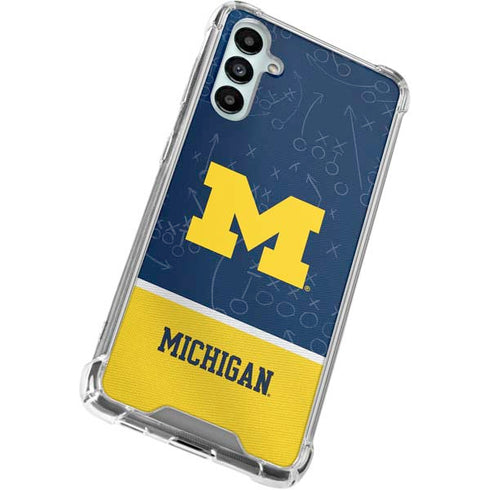 University of Michigan Jersey Split Galaxy A15 5G Clear Case