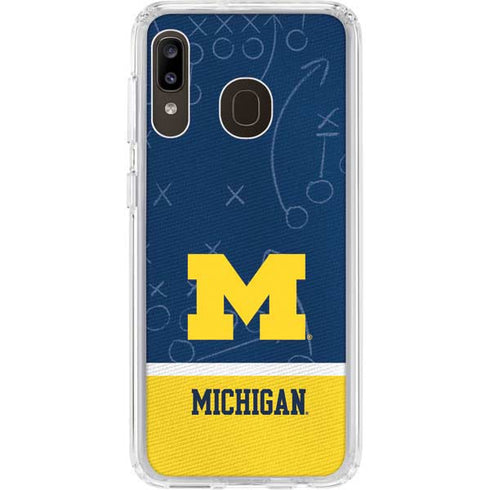 University of Michigan Jersey Split Galaxy A20 Clear Case