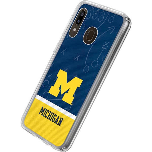 University of Michigan Jersey Split Galaxy A20 Clear Case