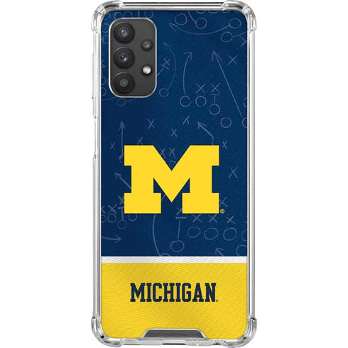 University of Michigan Jersey Split Galaxy A32 5G Clear Case