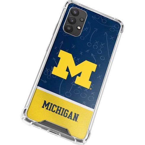 University of Michigan Jersey Split Galaxy A32 5G Clear Case