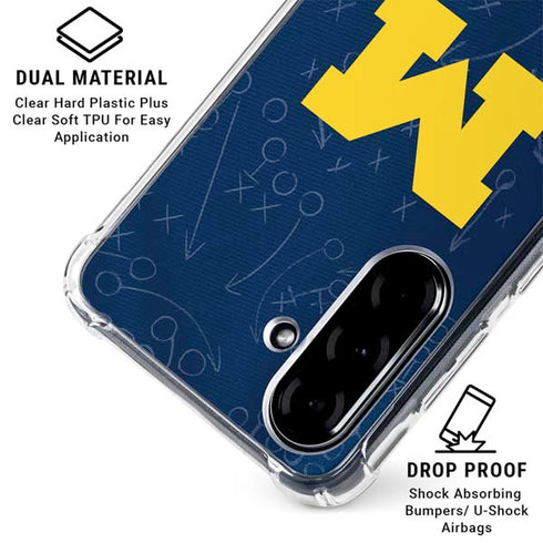 University of Michigan Jersey Split Galaxy A36 5G Clear Case
