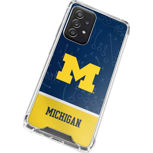 University of Michigan Jersey Split Galaxy A52 5G Clear Case