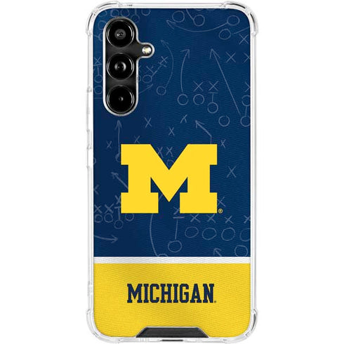 University of Michigan Jersey Split Galaxy A54 5G Clear Case
