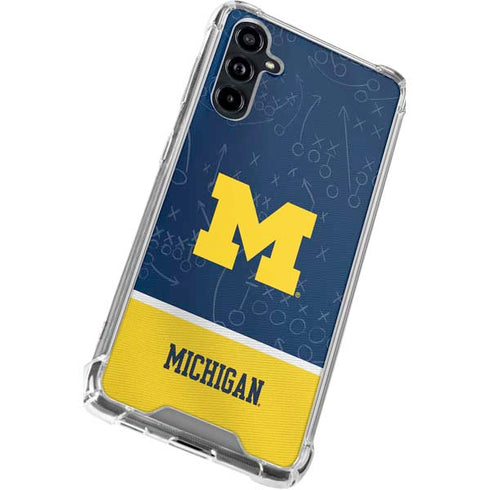University of Michigan Jersey Split Galaxy A54 5G Clear Case