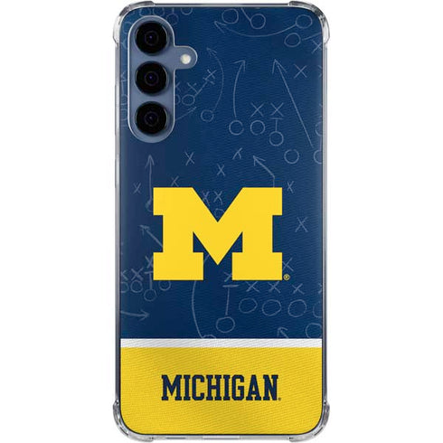 University of Michigan Jersey Split Galaxy A55 5G Clear Case