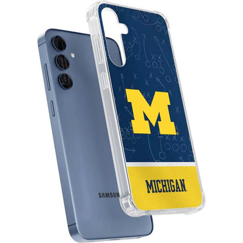 University of Michigan Jersey Split Galaxy A55 5G Clear Case