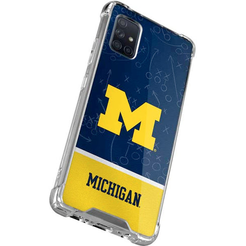 University of Michigan Jersey Split Galaxy A71 5G Clear Case