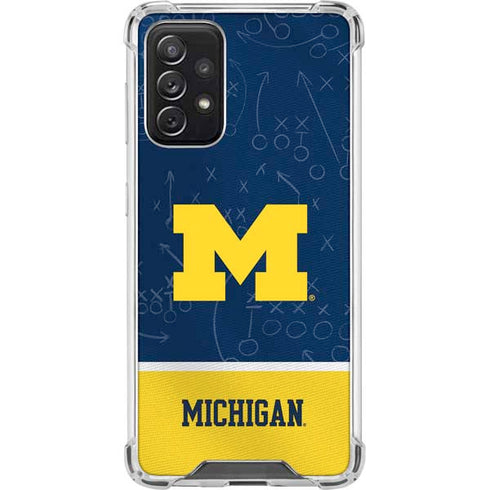 University of Michigan Jersey Split Galaxy A72 5G Clear Case
