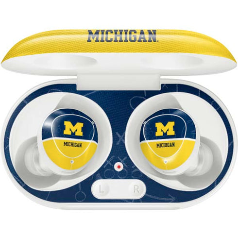 University of Michigan Jersey Split Galaxy Buds Plus Skin