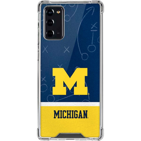 University of Michigan Jersey Split Galaxy Note20 5G Clear Case