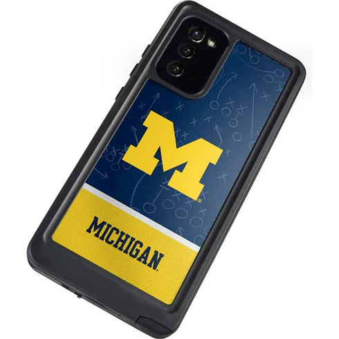 University of Michigan Jersey Split Galaxy Note20 5G Waterproof Case