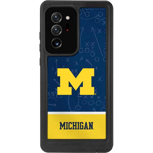 University of Michigan Jersey Split Galaxy Note20 Ultra 5G Waterproof Case