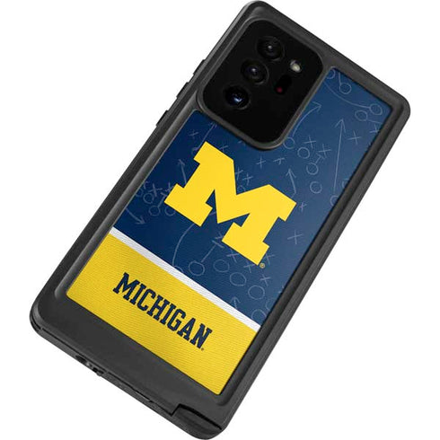University of Michigan Jersey Split Galaxy Note20 Ultra 5G Waterproof Case