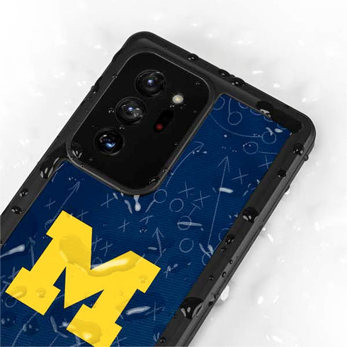 University of Michigan Jersey Split Galaxy Note20 Ultra 5G Waterproof Case