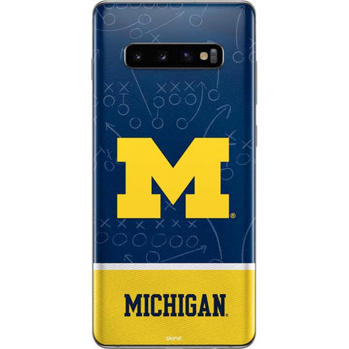 University of Michigan Jersey Split Galaxy S10 Plus Skin