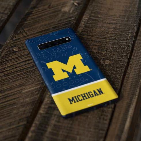 University of Michigan Jersey Split Galaxy S10 Plus Skin