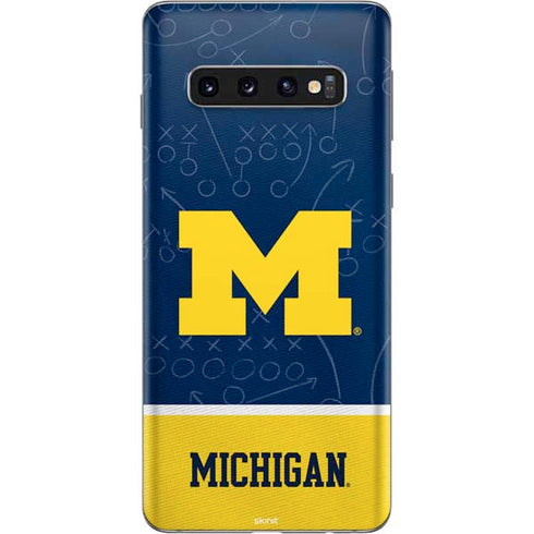University of Michigan Jersey Split Galaxy S10 Skin