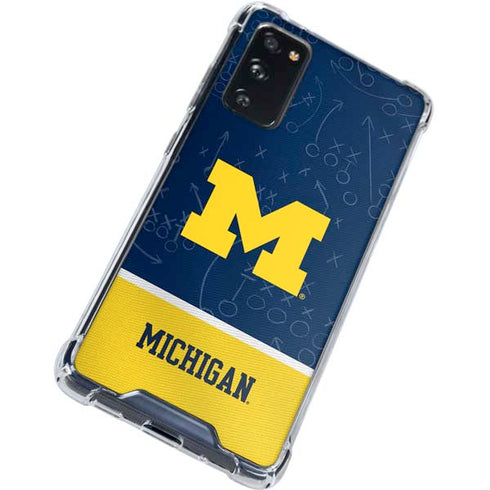 University of Michigan Jersey Split Galaxy S20 FE Clear Case
