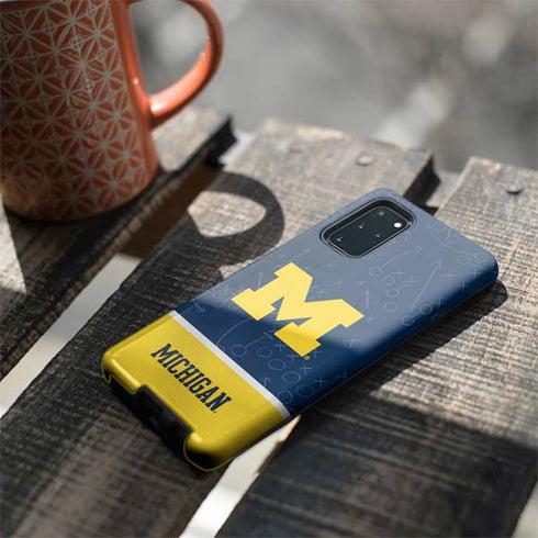 University of Michigan Jersey Split Galaxy S20 Plus Pro Case