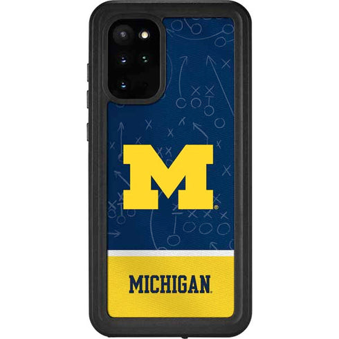 University of Michigan Jersey Split Galaxy S20 Plus Waterproof Case
