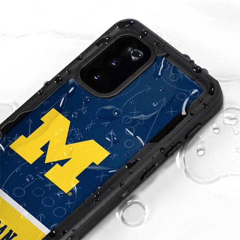 University of Michigan Jersey Split Galaxy S20 Waterproof Case