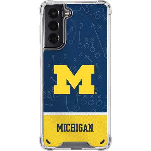 University of Michigan Jersey Split Galaxy S21 5G Clear Case