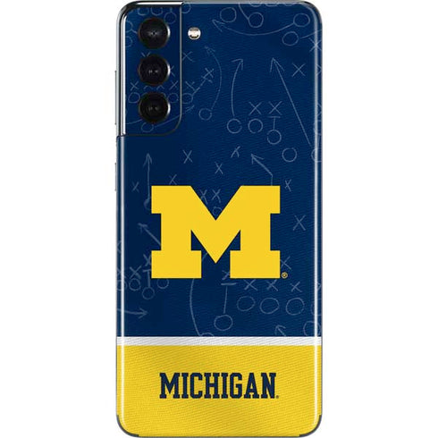 University of Michigan Jersey Split Galaxy S21 5G Skin