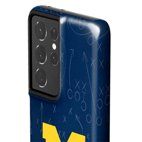University of Michigan Jersey Split Galaxy S21 Ultra 5G Pro Case
