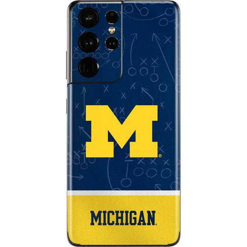 University of Michigan Jersey Split Galaxy S21 Ultra 5G Skin