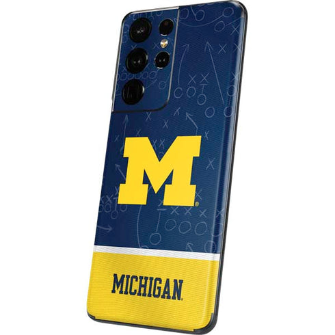 University of Michigan Jersey Split Galaxy S21 Ultra 5G Skin