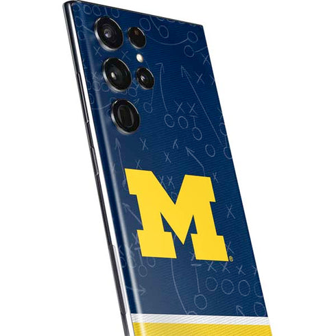 University of Michigan Jersey Split Galaxy S22 Ultra Skin