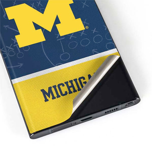 University of Michigan Jersey Split Galaxy S22 Ultra Skin